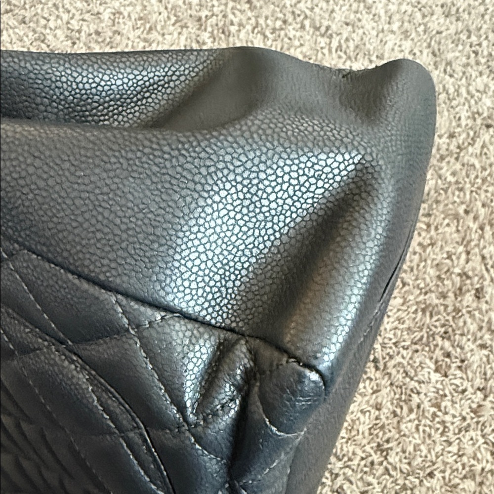 Chanel Gray Quilted Shoulder Bag - Picture 15 of 16